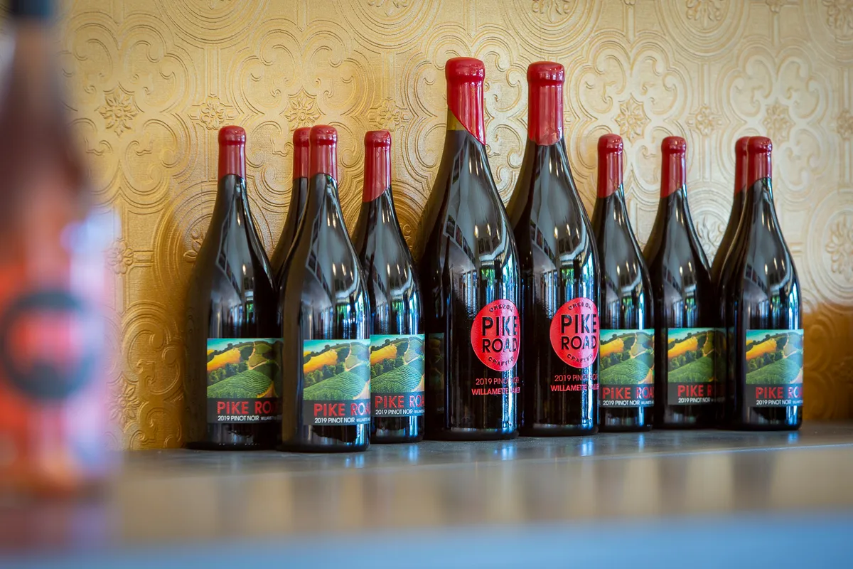 Bottles of Pinot Noir